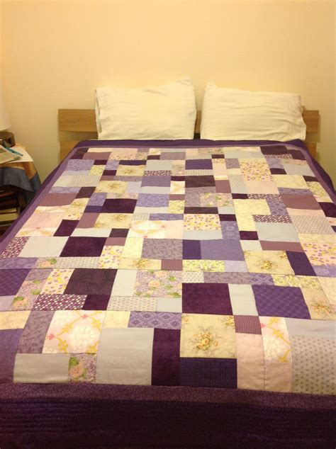 shabby purple quilt fabric